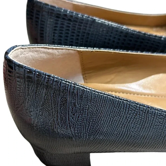 J.Renee BAMBALINA  ,women shoes ,animal print, blue,black,1” heel,NIB,career - Picture 13 of 14